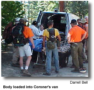 Body loaded into Coroner's van