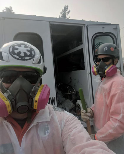 Ray and Shani in PPE